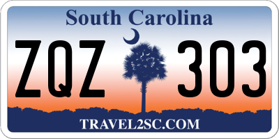 SC license plate ZQZ303