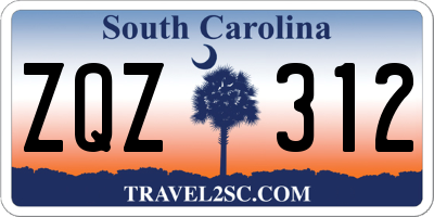 SC license plate ZQZ312