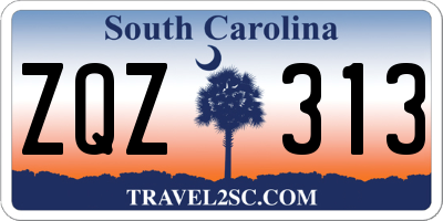 SC license plate ZQZ313