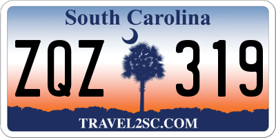 SC license plate ZQZ319