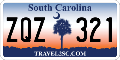 SC license plate ZQZ321