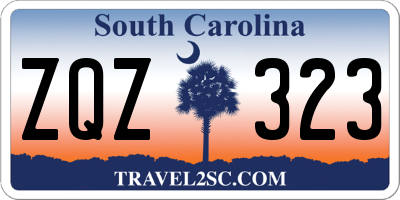 SC license plate ZQZ323