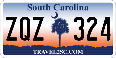 SC license plate ZQZ324