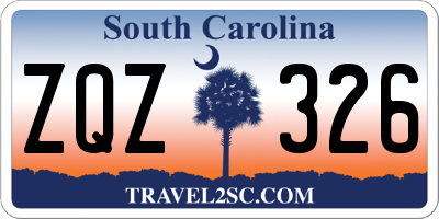 SC license plate ZQZ326