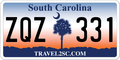 SC license plate ZQZ331