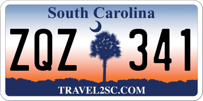 SC license plate ZQZ341