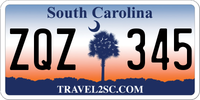 SC license plate ZQZ345