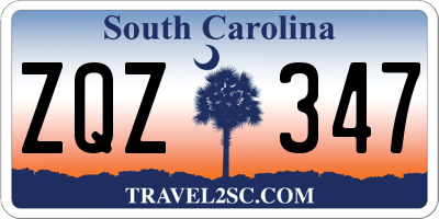 SC license plate ZQZ347