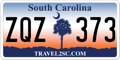 SC license plate ZQZ373