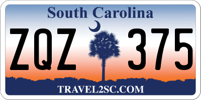 SC license plate ZQZ375