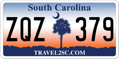 SC license plate ZQZ379