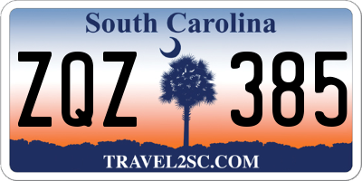 SC license plate ZQZ385