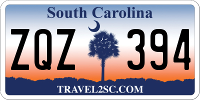 SC license plate ZQZ394