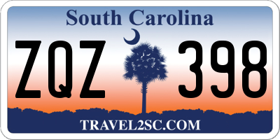SC license plate ZQZ398
