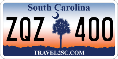 SC license plate ZQZ400