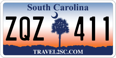 SC license plate ZQZ411