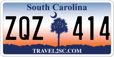 SC license plate ZQZ414