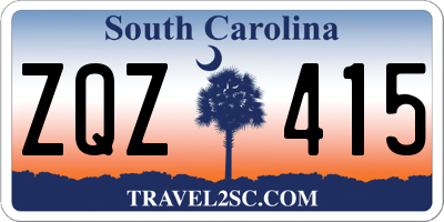 SC license plate ZQZ415