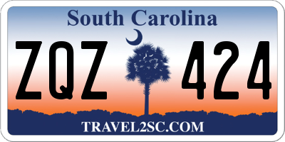 SC license plate ZQZ424