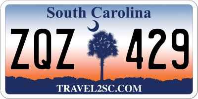 SC license plate ZQZ429