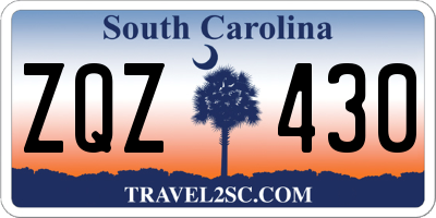 SC license plate ZQZ430