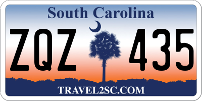 SC license plate ZQZ435