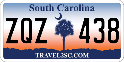 SC license plate ZQZ438
