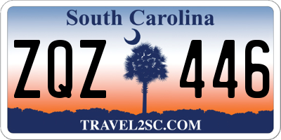 SC license plate ZQZ446