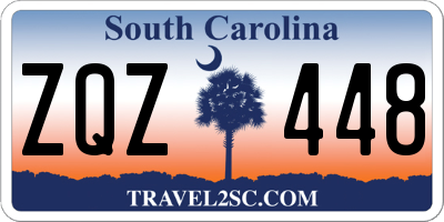 SC license plate ZQZ448
