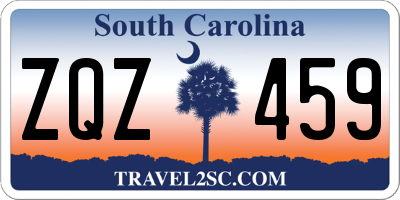 SC license plate ZQZ459