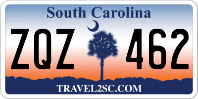 SC license plate ZQZ462