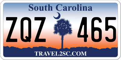 SC license plate ZQZ465