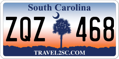 SC license plate ZQZ468