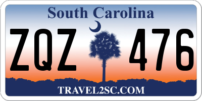 SC license plate ZQZ476