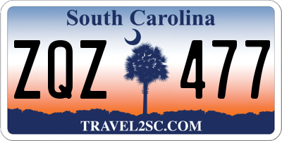 SC license plate ZQZ477