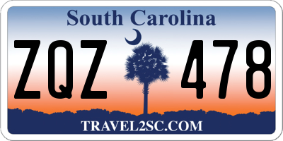 SC license plate ZQZ478