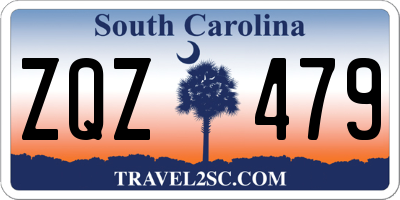 SC license plate ZQZ479