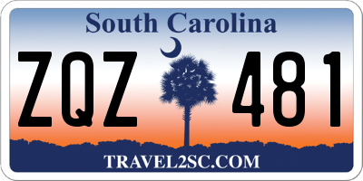 SC license plate ZQZ481
