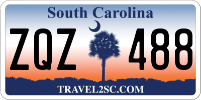 SC license plate ZQZ488
