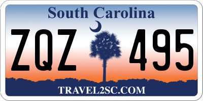 SC license plate ZQZ495