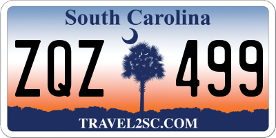 SC license plate ZQZ499