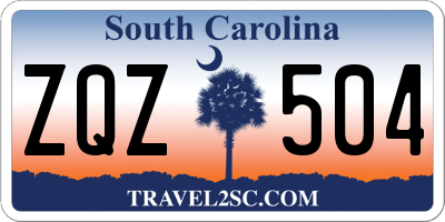 SC license plate ZQZ504