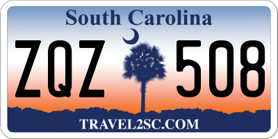 SC license plate ZQZ508