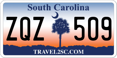 SC license plate ZQZ509