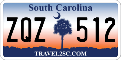 SC license plate ZQZ512