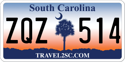 SC license plate ZQZ514