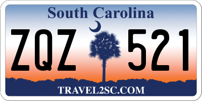 SC license plate ZQZ521
