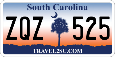 SC license plate ZQZ525
