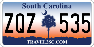 SC license plate ZQZ535