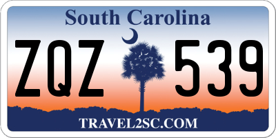 SC license plate ZQZ539